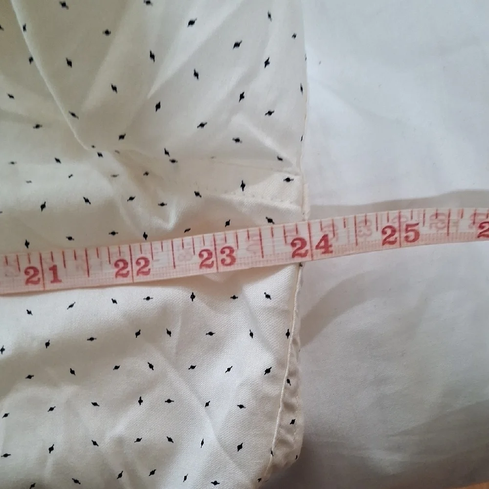 J. Crew Men's Cream Button Down Shirt with Dots Size LT